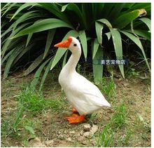 middle simulation duck toy lifelike white duck home decoration model gift about 14x11x20cm 2024 - buy cheap
