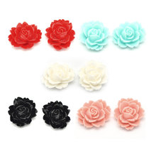 LF 50Pcs Mixed Resin Flower Decoration Crafts Flatback Cabochon Embellishments For Scrapbooking Kawaii Cute Diy Accessories 18mm 2024 - buy cheap