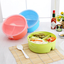 New Cutlery Plastic Lunch food Box Bento Storage With Spoon For Kids Microwave Bowl Food Container Plate Dinner Set Lunchbox 2024 - buy cheap