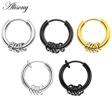 Alisouy 1 par brincos de argola simples estilo verão círculo hoop brincos feminino homem redondo popular brinco jóias bijoux 2024 - compre barato