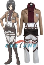 Disfraz de Anime ataque a los Titanes, Shingeki no Kyojin Ackerman, chaqueta con capucha, para Cosplay 2024 - compra barato