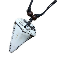 1Pc New Arrival White Faux Bone Shark Tooth Teeth Pendant Necklace For Women Men Statement Jewelry Gifts 2024 - buy cheap