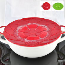 New Arrival Kitchen Gadgets Silicone Lid Spill Stopper Pot Cover 25.8cm Diameter Cooking Pot Lids Utensil Flower Shape 2024 - buy cheap