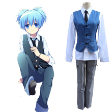 Uniforme escolar de Anime japonés Assassination Classroom Shiota Nagisa, juego de uniforme (chaleco + camisa + corbata + Pantalones) para Cosplay de Carnaval 2024 - compra barato