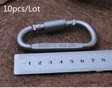 10pcs/Lot High quility aluminum alloy Mountaineering buckle/key,Carabiner Clip,water bottles hook 8cm fast hang buckle tools 2024 - buy cheap