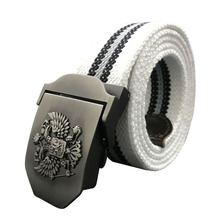 Cinturón táctico de lona con emblema nacional ruso Unisex, cinturones militares deportivos informales de calidad para hombres y mujeres, cinturón de Jeans 2024 - compra barato