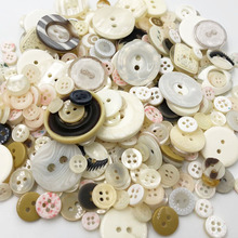 Beige mix size 50 Gram DIY Making Hand Knitting doll's clothing Buttons Resin Promotions Mixed Sewing Scrapbook PT221 2024 - buy cheap