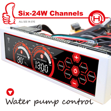 ALSEYE a-100H(WR) fan controller 24W x 6 channels computer fan speed controller WIFI 5.25 LCD screen water cooling pump control 2024 - buy cheap