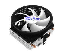 Ventilador disipador de calor para CPU, radiador para Intel LGA 1155 775 1156, AMD 754 939 AM2 AM2 + AM3 10cm, dos tubos de calor silenciosos Q102, nuevo 2024 - compra barato