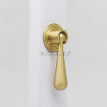 HOT 10PCS European Pure Brass Furniture Handles Drawer Pulls Drop Shape Cupboard Wardrobe Kitchen Wine Cabinet Pull Pens Handles 2024 - buy cheap