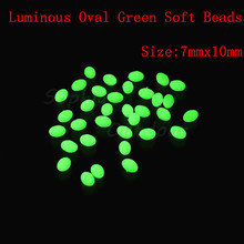 100pcs 7*10 mm Oval Glow Soft Fishing Beads LUMO Luminous egg shape beads Lures Float fishing Tackle Accessories 2024 - buy cheap