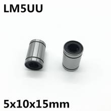 10pcs LM5UU ball bearing inner diameter 5x10x15mm guide linear optical axis bearings Linear motion bearings high quality 2024 - buy cheap