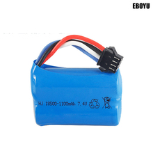Eboy-bateria de li para substituição, 7.4v, 1100mah, para audi r/c udi001 udi001, venom, velocidade, barco, 7.4v, 1100mah, li-ion 2024 - compre barato