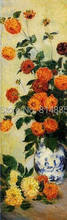 Dahlias 1 by Claude Monet Top Quality  Canvas Art 100% Handmade Oil Painting Canvas Wall Art Gift Top Home Decoration CM031 2024 - buy cheap
