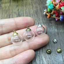 20sets 12*3mm glass globe/balls with 6mm cap jewelry findings set Glass vial pendant bottle glass necklace pendant dome cover 2024 - buy cheap