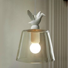 Vintage tradicional 18 cm luzes pingente Branco Pato FG868 país da América lâmpada pendente luz luminária de Vidro grátis 2024 - compre barato