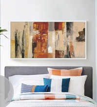 Pintura abstrata à mão sobre tela, pintura pop art, pintura a óleo abstrata barata, pinturas modernas para sala de estar, presente 2024 - compre barato