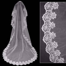Hot Sale High Quality Wedding Veils Bridal Accessories Lace Edge Veil Bridal Veils White  Ivory 3 meters Long 2024 - buy cheap