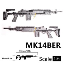 1:6 1/6 масштаб 12 дюймов фигурки M14BER Mk 14 мод 0/1 Улучшенная Боевая модель винтовки пистолет Fix 1/100 MG Bandai Gundam модель игрушки 2024 - купить недорого