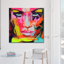 Paleta de pintura al óleo de retrato, cuchillo de cara, figura de Impasto sobre lienzo, Francoise Nielly pintado a mano 52 2024 - compra barato