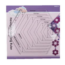 Free shipping  American quilts with feet patchwork quilting ruler Hexagon polygon DIY cutting ruler 2024 - buy cheap