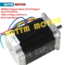 Nema23 motor de passo 83mm bipolar, fase 2 180n. m 270 oz-in 3a 0.9 graus 4 fios para peças de impressora 3d 23hm1430 2024 - compre barato