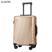 KLQDZMS-maleta de viaje de negocios para hombre y mujer, maletín de equipaje rodante, con ruedas, 20/24 pulgadas, a la moda 2024 - compra barato