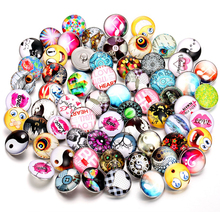10pcs/lot Mixed 18mm Glass Snap Buttons Jewelry 20 Designs Ginger Print Glass Cabochon Fit 18mm Snap Bracelet Bangles Necklace 2024 - buy cheap