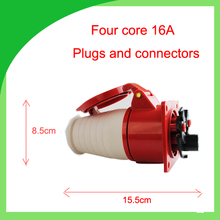 16A 380V  waterproof industrial plug and socket IP44 three phase 4pin  plug and concealed plug 2024 - buy cheap