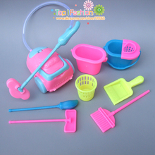 Kit de limpeza de bonecas para barbie, ferramentas de limpeza doméstica para bonecas de barbie (1 conjunto = 9 peças), frete grátis 2024 - compre barato