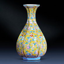 Керамическая ваза Цзиндэчжэнь, имитирующая эмаль Yongzheng, антикварные ретро композиции, новые китайские домашние украшения для гостиной 2024 - купить недорого