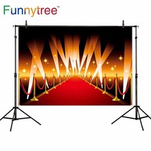 Funnytree-fondo fotográfico de alfombra roja brillante, proyector de Hollywood, telones de fondo de fotografía para boda 2024 - compra barato