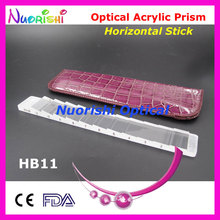 Ophthalmic Optical Optometry Acrylic Horizontal Mini Small Short Prism Lens Stick Strip Leather Case Packed HB11 Free Shipping 2024 - buy cheap