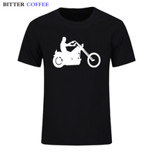 BITTER COFFEE Fashion Handsome Man Motorcycle Male Plus Size Mens T-shirt 100% Cotton Tshirt Apparel Plus Size 2024 - buy cheap