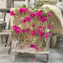 2018 Flor De Luxo flor Artificial rattan ramo flores partido home decoração Do Casamento Arco decoração do teto falso flores grinalda 2024 - compre barato