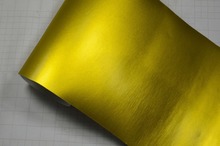 Китай мечта Премиум металлик 1.52X20 м золотой цвет матовый хром Прокат Фильм обертывания 2024 - купить недорого