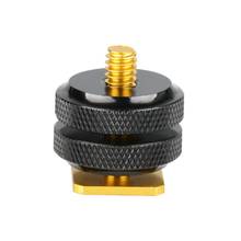 ALLOET 1/4" Dual Nuts Tripod Mount Screw 1/4" Screw to Hot Shoe Flash Lamp Converter Adapter For Photography Studio Accessories 2024 - buy cheap