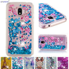 Para Samsung Galaxy J2 Pro 2018 parachoques caso Grand primer Pro suave TPU brillo líquido de Glitter cubierta SM-J250F/DS SM-J250M SM J250F/DS 2024 - compra barato