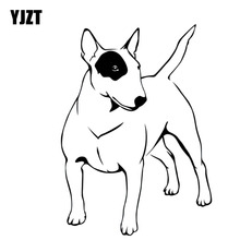 Yjzt decalque de carro 10.5cm * 15cm bull terrier adesivo de animais cães decalque de vinil preto/prateado 2024 - compre barato