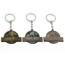 Jurassic World Fallen Kingdom Keychain Key Pendant Cool Crack Metal chaveiro Key Ring Key Chain sleutelhanger Movie Jewelry 2024 - buy cheap