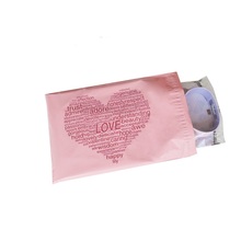 300 шт./лот розовый любовь само-уплотнения клей курьерской сумки Сумки для хранения Пластиковые поли конверт пузыря Почтовая доставка пересылая 2024 - купить недорого