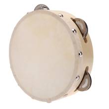 XFDZ-6in Hand Held Tambourine Drum Bell Metal Jingles Percussion Musical Toy for KTV Party Kids Games 2024 - buy cheap