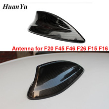 Fibra de carbono antena de velocidade do ar para bmw série 1 2 x4 x5 x6 f20 f45 f46 f26 f15 f16 barbatana de tubarão capa guarnição telhado adesivos 2024 - compre barato