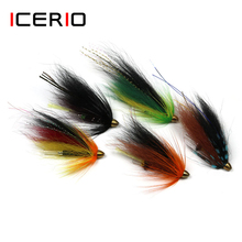 ICERIO 10 Uds Conehead tubo serpentina moscas para la trucha salmón y trucha Señuelos de pesca con mosca 2024 - compra barato