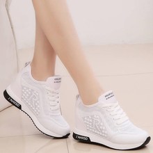 2019 Platform Wedges Women's Sneakers Spring  High Quality Mesh Breathable Increased women's shoes Casual Shoes 2024 - buy cheap