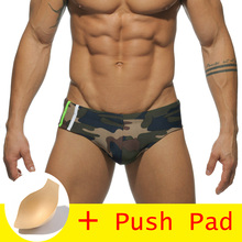 TOPPICK Brand 17 Colors Swimwear Men With Push Pad Low Waist  Swim Brief Bikini Sexy Swimsuit Waterproof Men's Swimming Trunks 2024 - buy cheap
