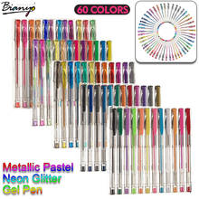 Bianyo 60pcs Gel Pen Set Refills Metallic Pastel Neon Glitter Sketch Drawing Color Pen School Stationery Marker for Kids Gifts 2024 - buy cheap