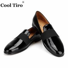Cool Tiro/черные лоферы из лакированной кожи; мужские мокасины; слиперы; корсажная лента; свадебные модельные туфли; повседневная обувь на плоской подошве; официальная обувь 2024 - купить недорого
