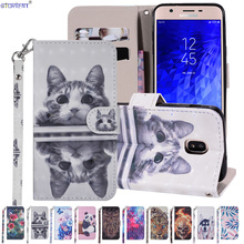 Flip Case For Samsung Galaxy J3 Pro 2017 Leather Wallet Cover SM-J330F SM-J330FN SM-J330F/DS Stand Phone Cases Cute 3D Painting 2024 - buy cheap