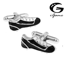 iGame Factory Price Retail Men Cufflinks Fashion Brass Material Football Gym Soccer Shoes Design Cuff Links Free Shipping 2024 - buy cheap